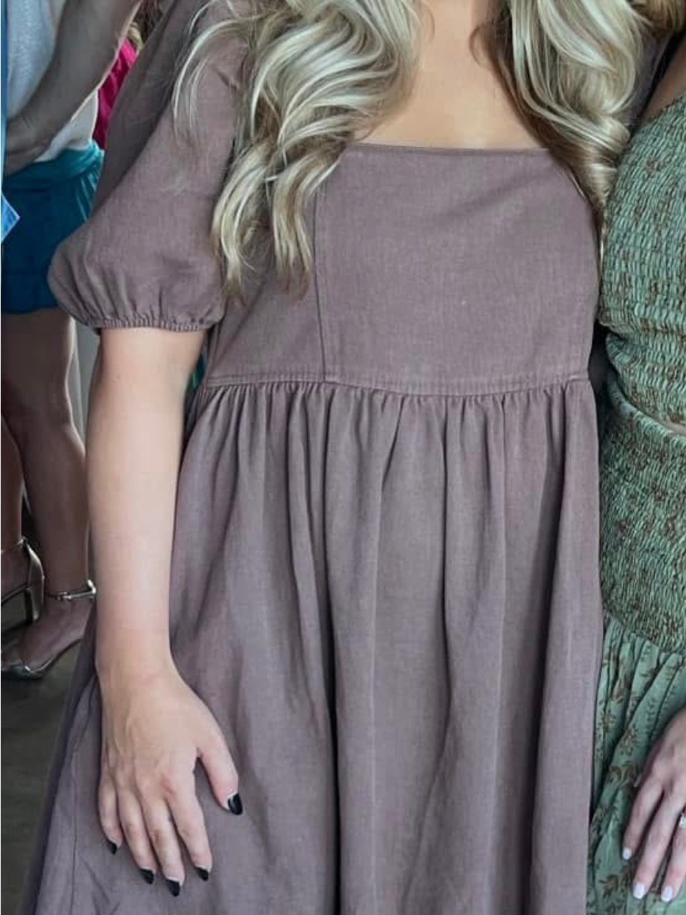 Brown mini dress